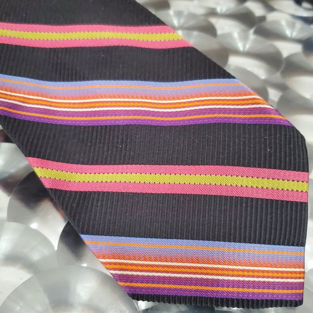 Robert Talbott Best of Class Hand Sewn Mens Neck Tie USA Colorful Stripes Silk